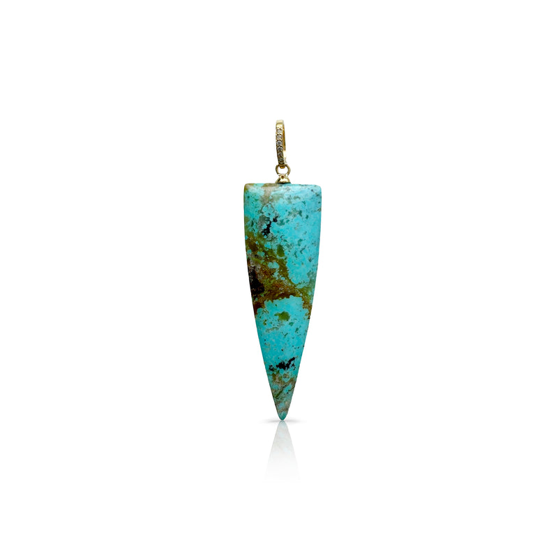 14k Pilot Mountain Turquoise Charm