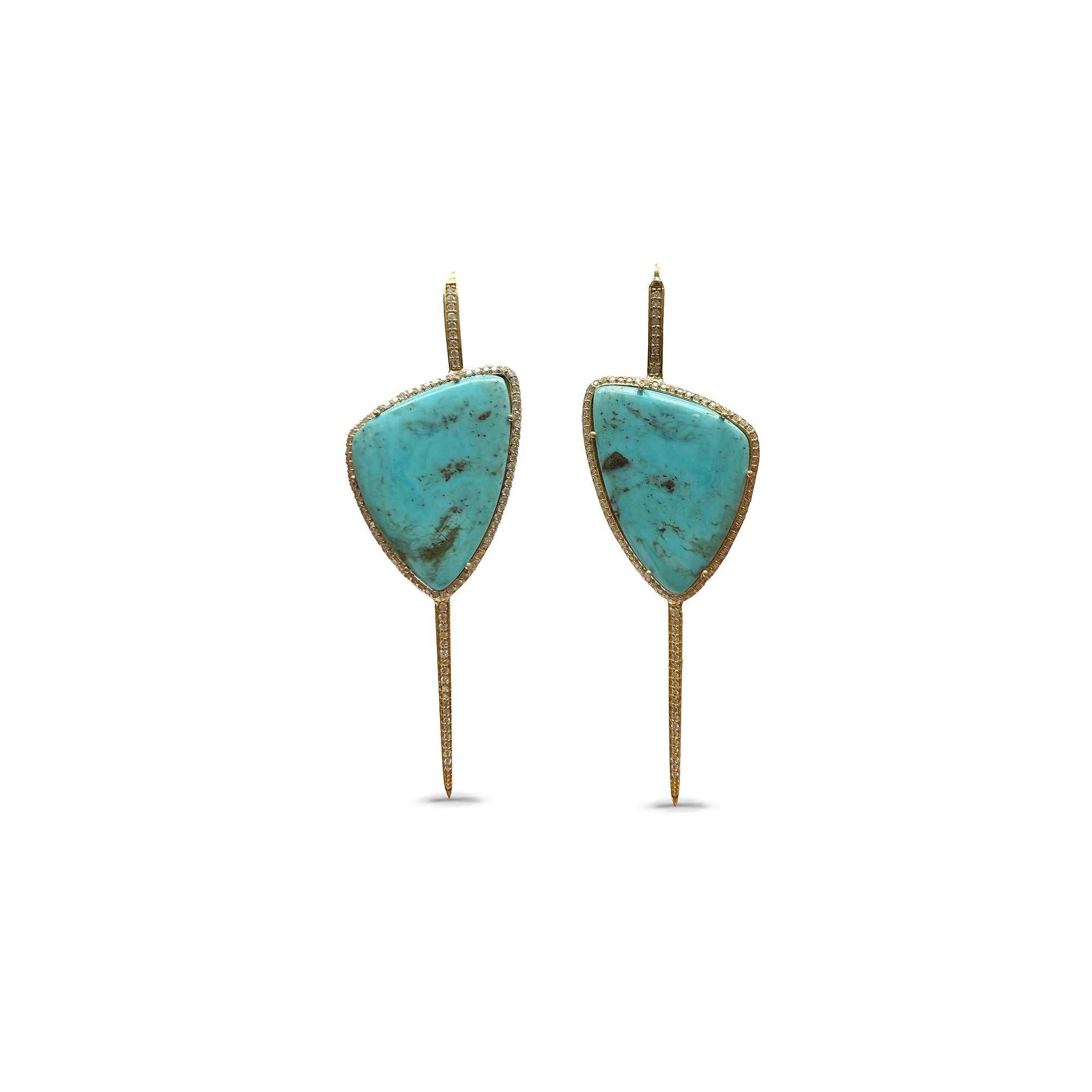 Campitos + Pave Diamond Drop Earrings 2