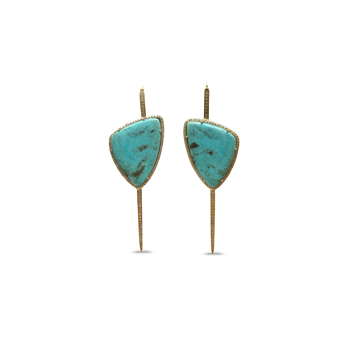 Campitos + Pave Diamond Drop Earrings 2