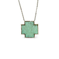 Large Turquoise Cross Necklace 2