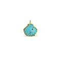 14k Turquoise Shell + Sapphire Charm