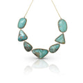 14k Whitewater Turquoise Diamond Choker