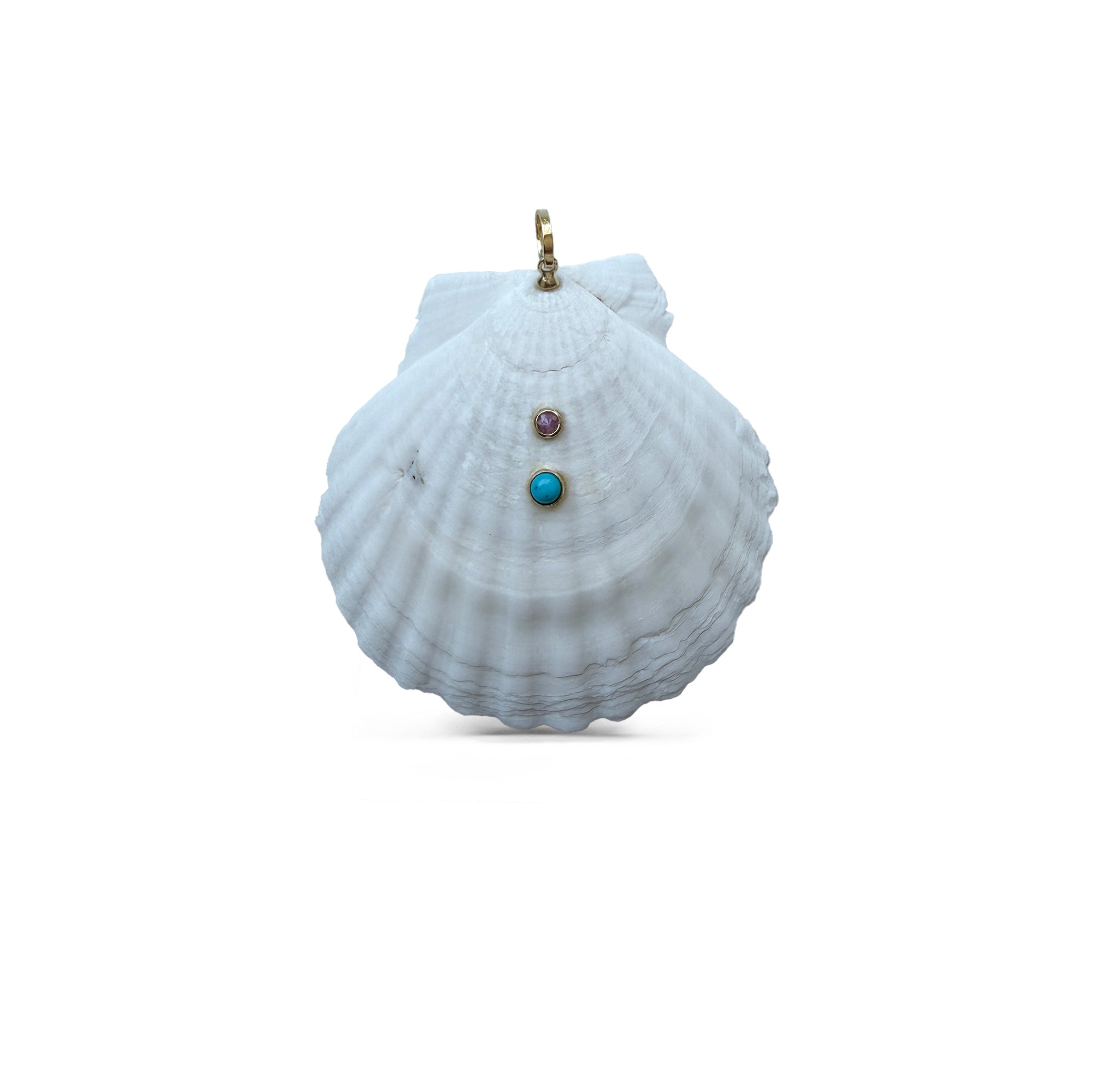 Large Turquoise + Sapphire Clam Shell
