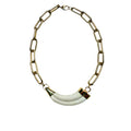 14k Jumbo Chain Tusk Necklace