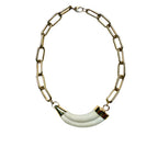 14k Jumbo Chain Tusk Necklace