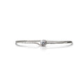 14k White Gold Hammered Bezel Bracelet