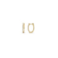 14k Gold Pave Huggies