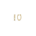 14k Gold Pave Huggies