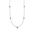 14k Yellow Gold Dainty Diamond Necklace