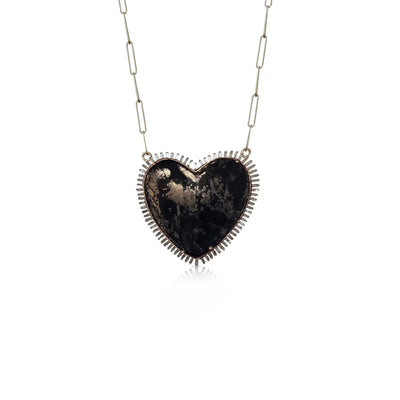 14k Baguette Apache Heart Necklace