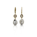 14k Gold Cowrie Drop Earrings