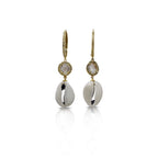 14k Gold Cowrie Drop Earrings