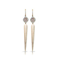 14k Tear Drop Tusk Earrings