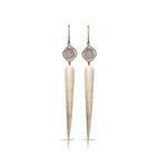 14k Tear Drop Tusk Earrings