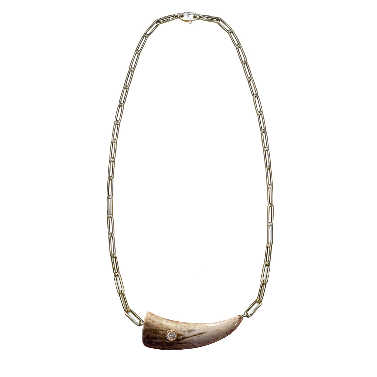 14k Gold Elk Tip Necklace