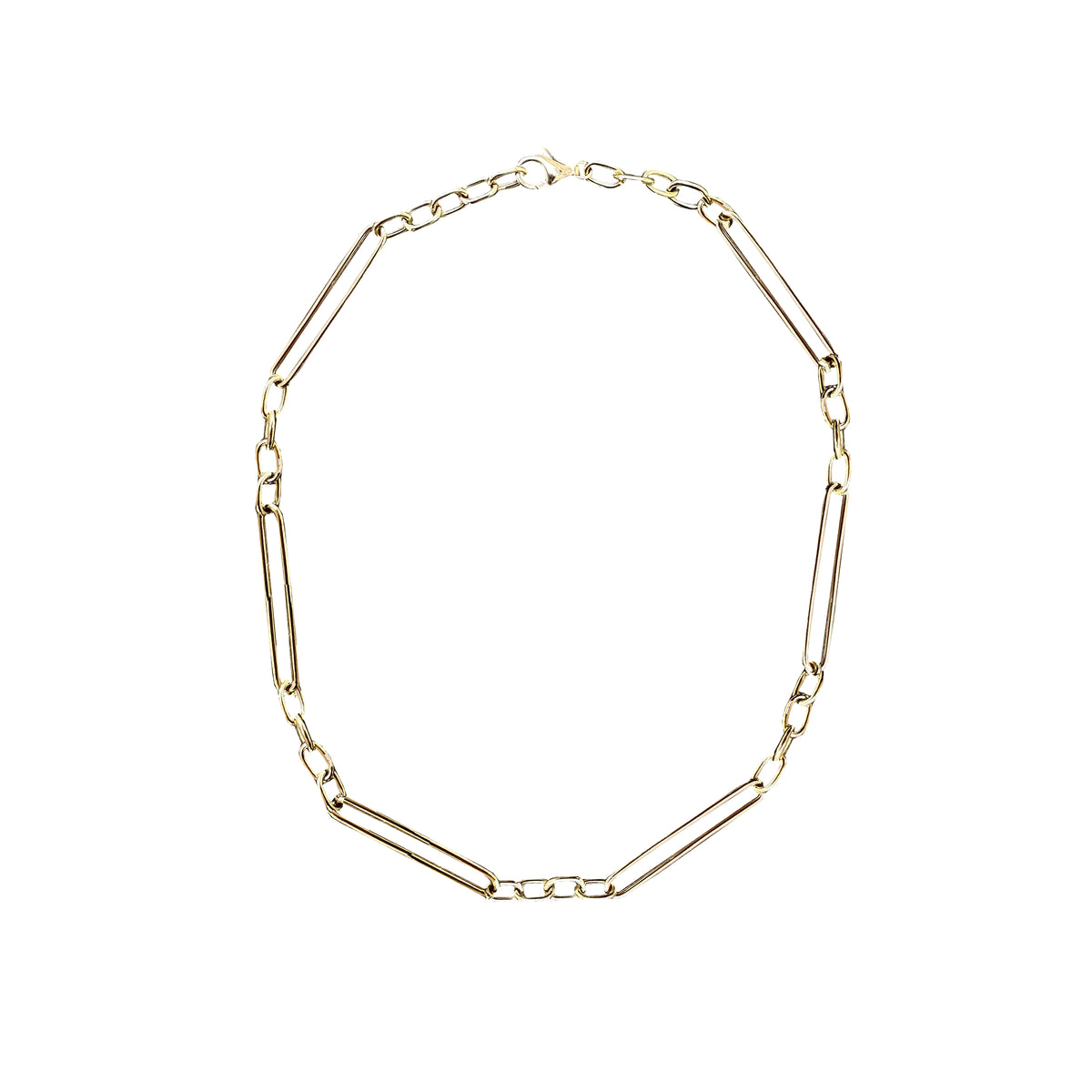 Carter Link Chain 14k Gold Elongated Mixed Link Chain | S. Carter Designs