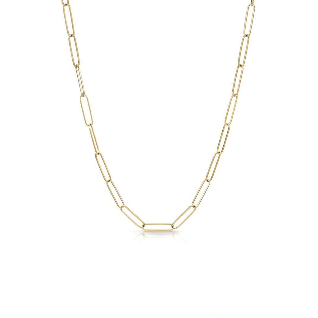 14k Elongated Paperclip Chain