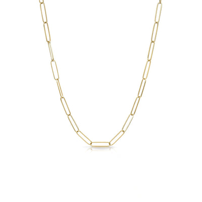 14k Elongated Paperclip Chain