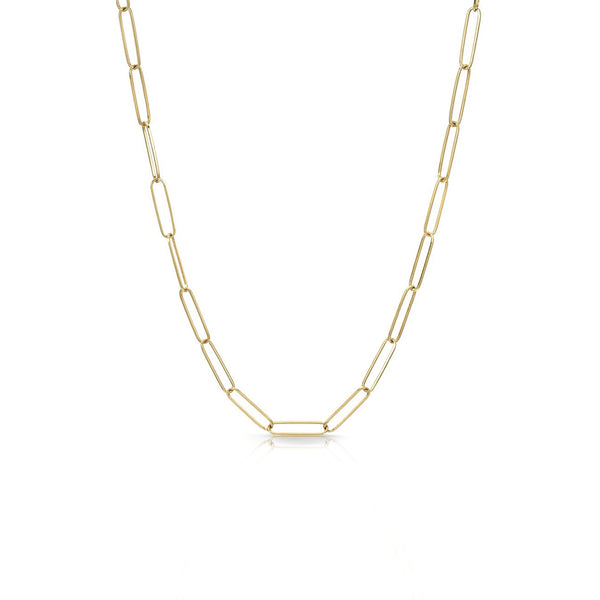 14k Elongated Paperclip Chain