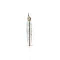 14k Carved Howlite Feather Pendant