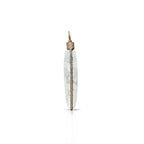 14k Carved Howlite Feather Pendant