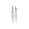 14k Carved Howlite Feather Earrings
