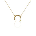 14k Pave Diamond Double Tusk Necklace