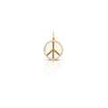 White Enamel Peace Sign Charm