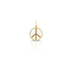 White Enamel Peace Sign Charm