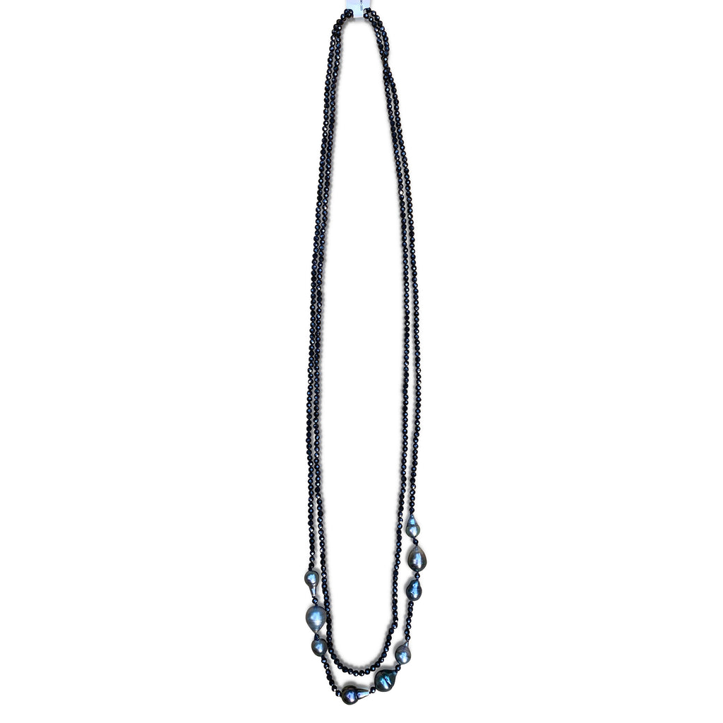 Layered Pearl + Spinel Necklaces
