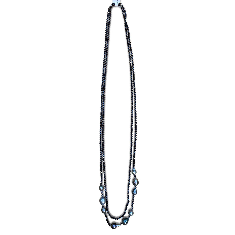 Layered Pearl + Spinel Necklaces