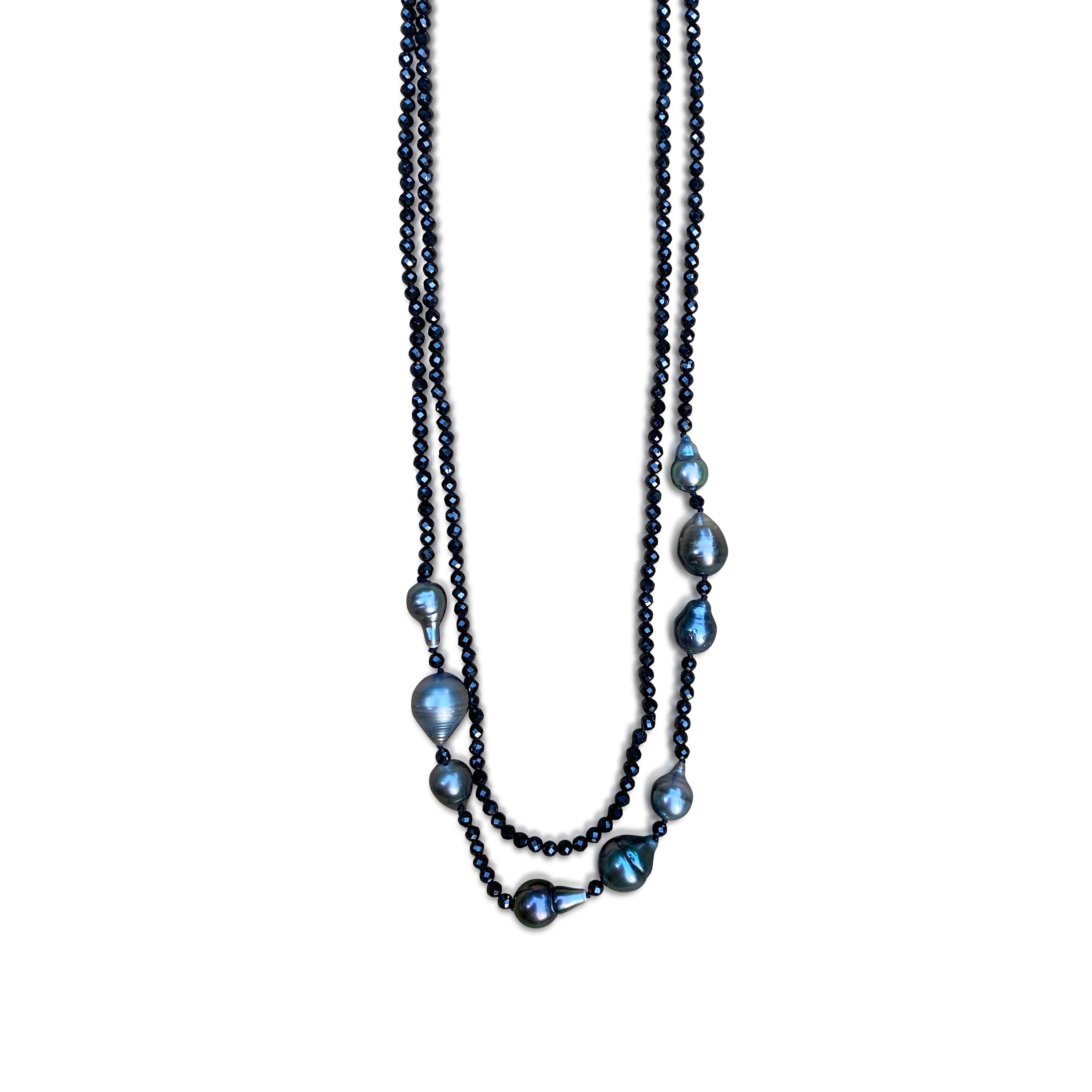 Layered Pearl + Spinel Necklaces