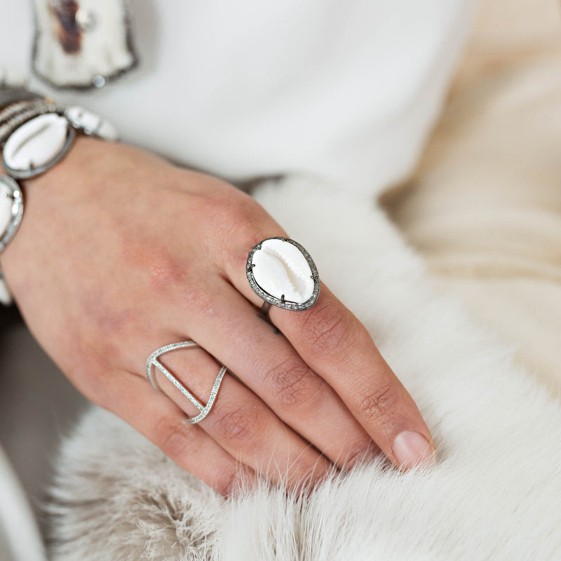 Cowrie Diamond Ring