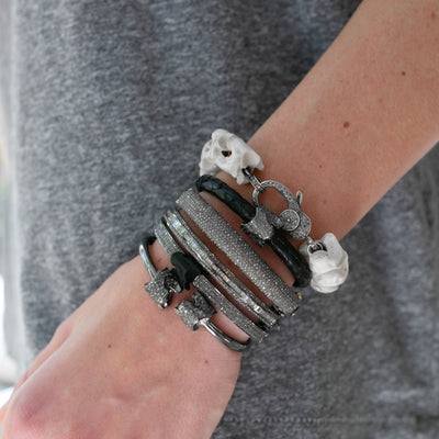 Black Python Vertebrae Bracelet