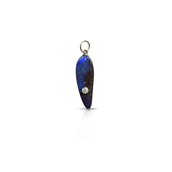 14k Boulder Opal Charm