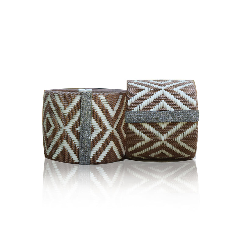 Large Woven Cuff Brown