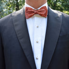 Finn|Carter Cognac Croc Bow Tie