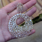 14k Yellow Gold Disco Earrings