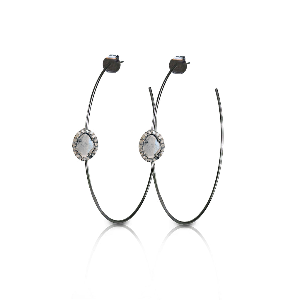 Sliced Diamond Hoops