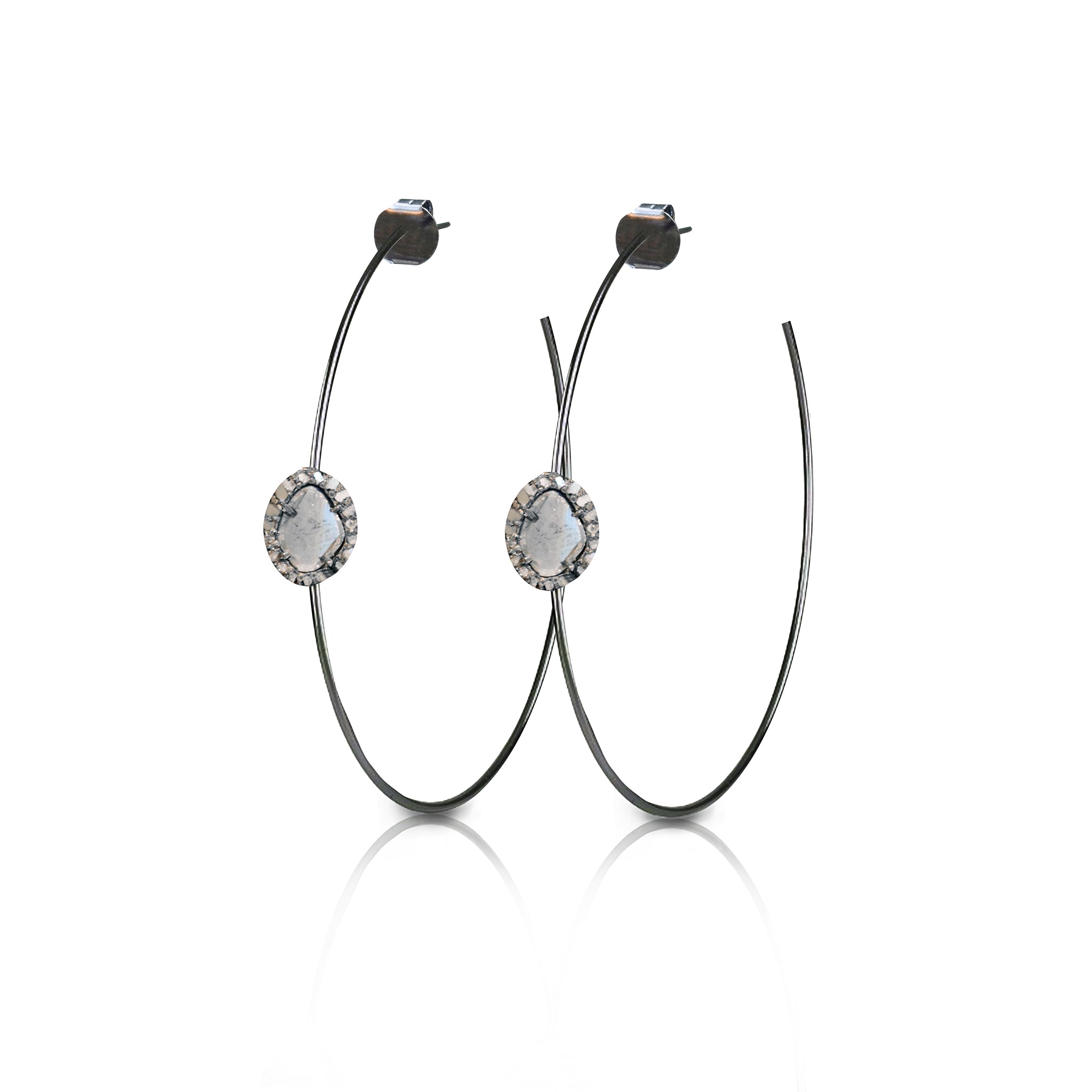 Sliced Diamond Hoops