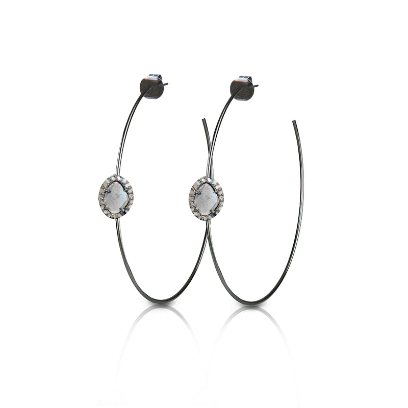 Sliced Diamond Hoops