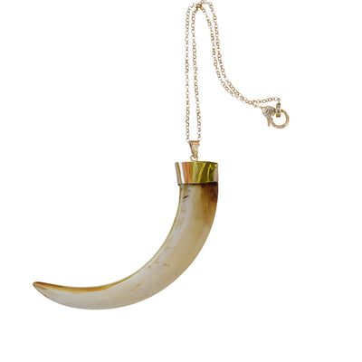 Gold Cap Tusk Pendant – S. Carter Designs