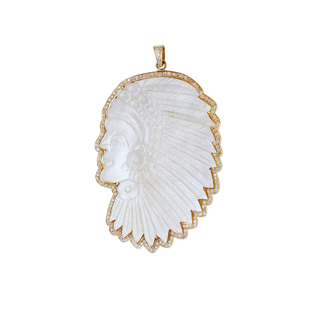 14k Gold Headdress Pendant