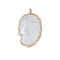 14k Gold Headdress Pendant