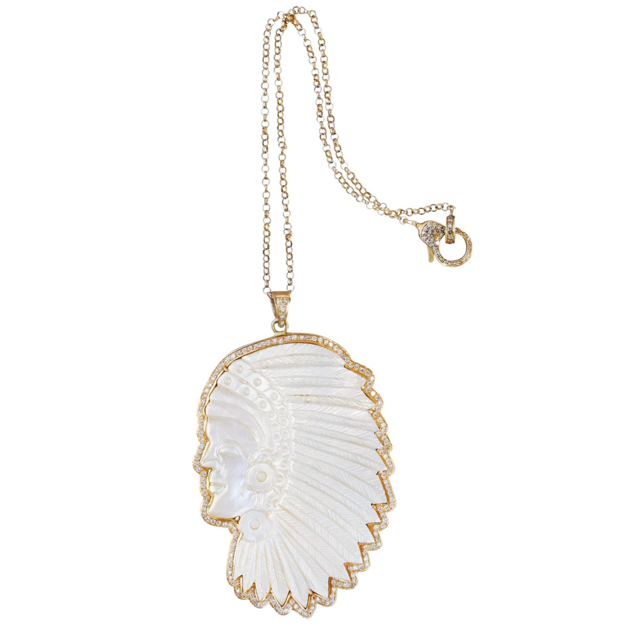 14k Gold Headdress Pendant