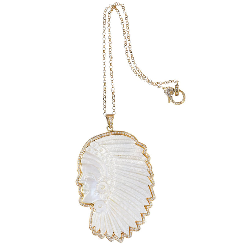 14k Gold Headdress Pendant