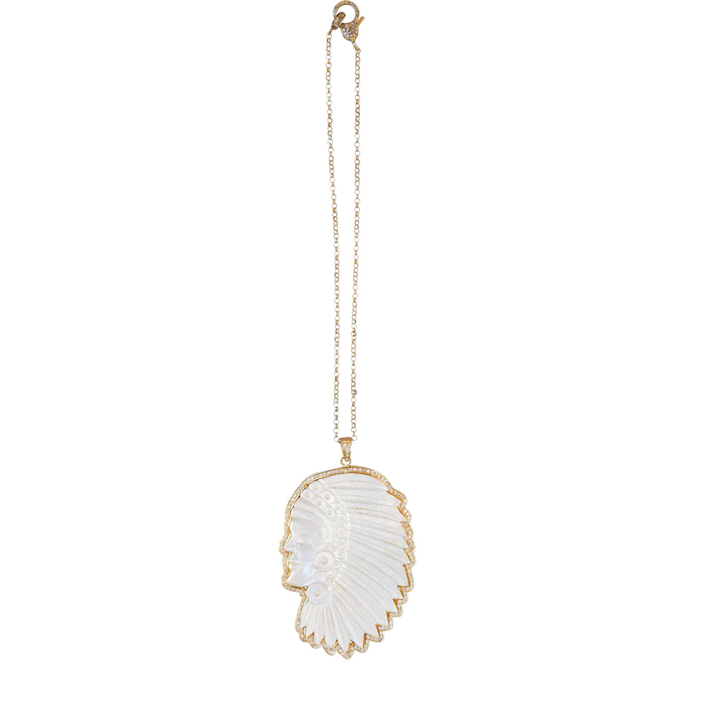 14k Gold Headdress Pendant