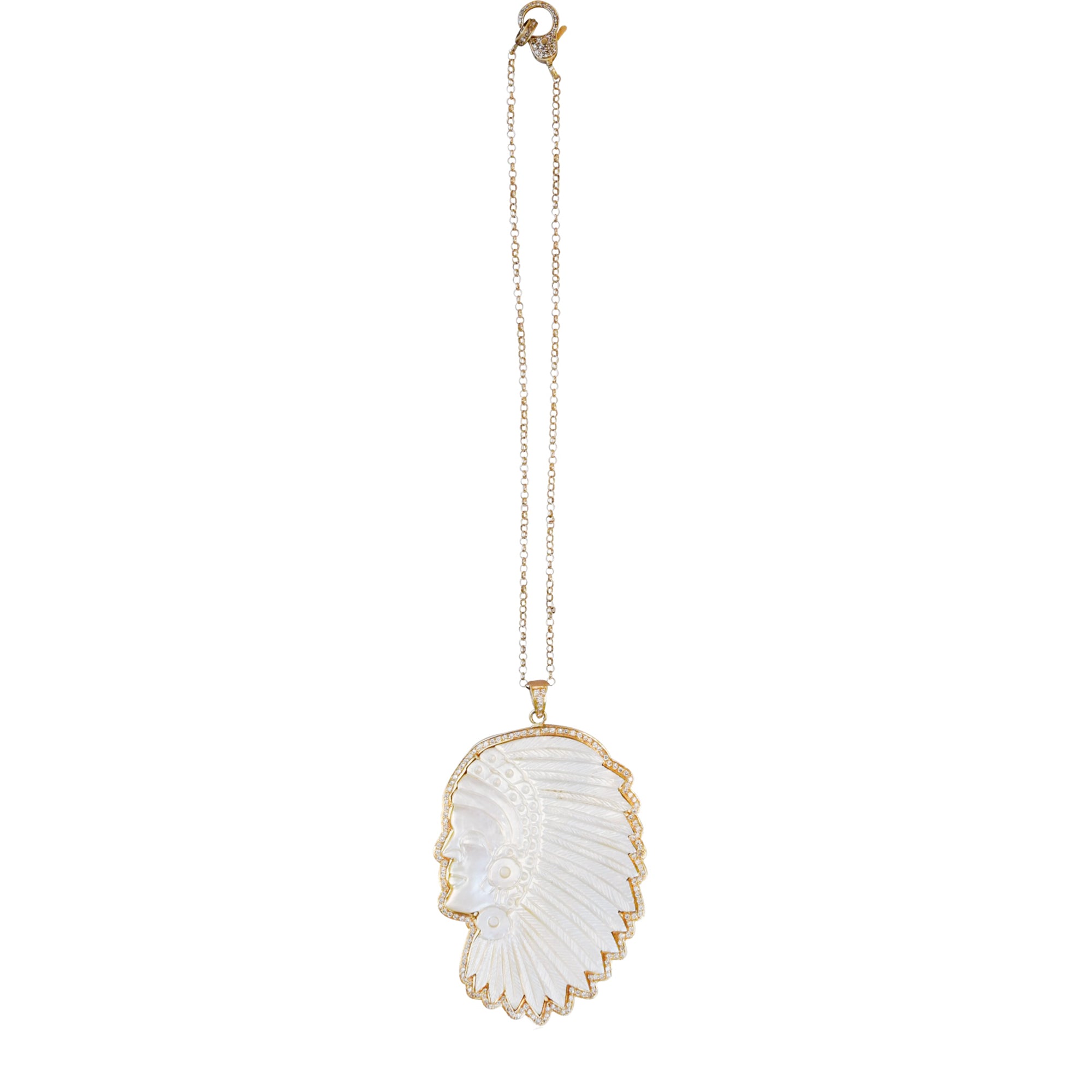14k Gold Headdress Pendant