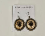 Fossilized Oosik Diamond Earrings