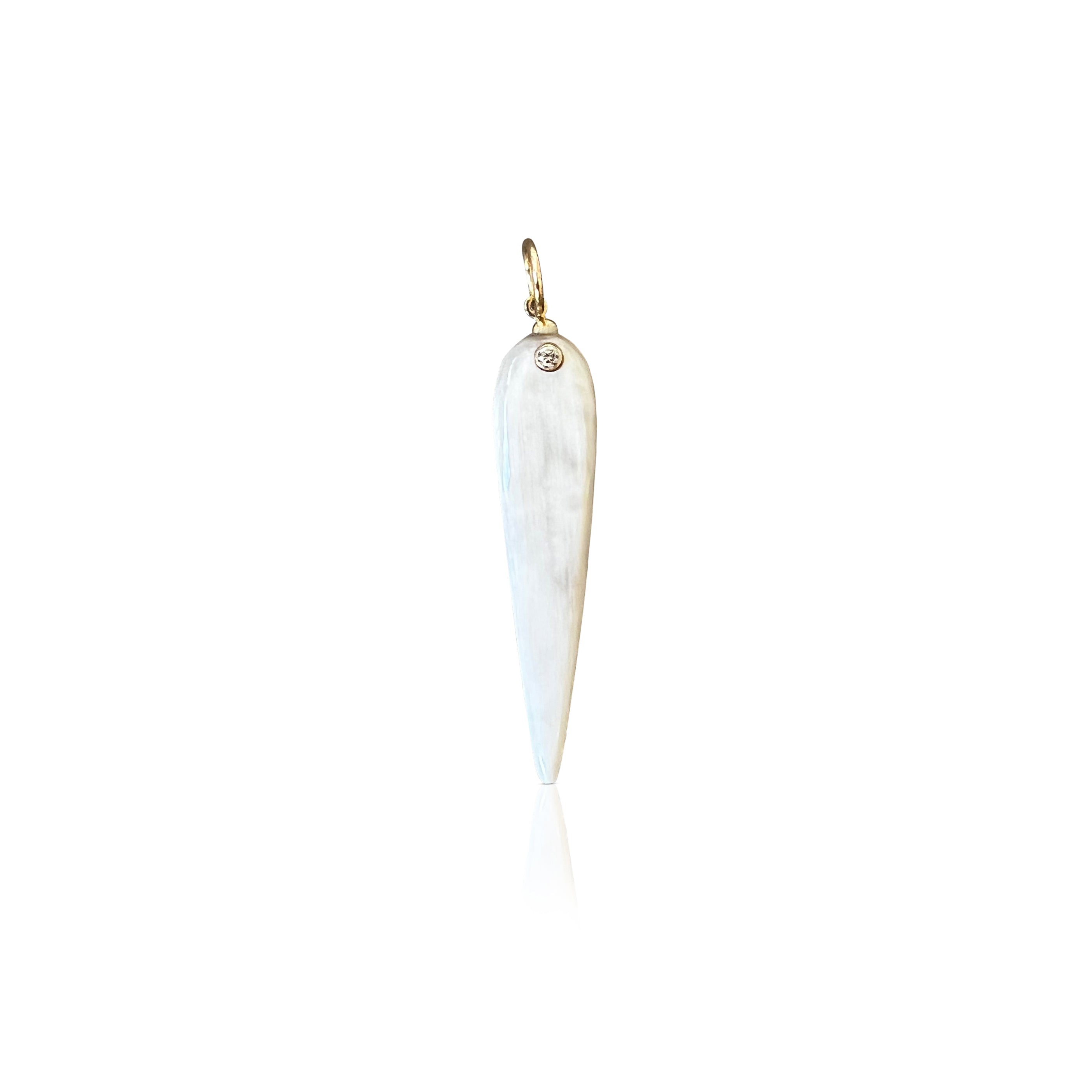 14k Horn Drop Charm